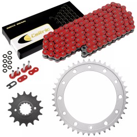 Caltric Red O-Ring Drive Chain & Sprocket Kit for Honda VFR800 Fi Interceptor 800 02-13