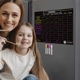 Chore Chart for Kids - Multiple Kids, Adults, Family- Improve Responsibility & Behavior with Magnetic Reward Chart for Fridge