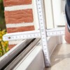Folding Ruler, 2m Length Double-Sided Metric Scale Measuring Rulers, Plastic