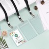 3 Pack Clear ID Badge Holder with Lanyard Black Lanyards