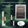 Lash Clusters 320PCS 12-20MM 30D+40D+80D+100D DIY Eyelash Extensions Kit Fluffy