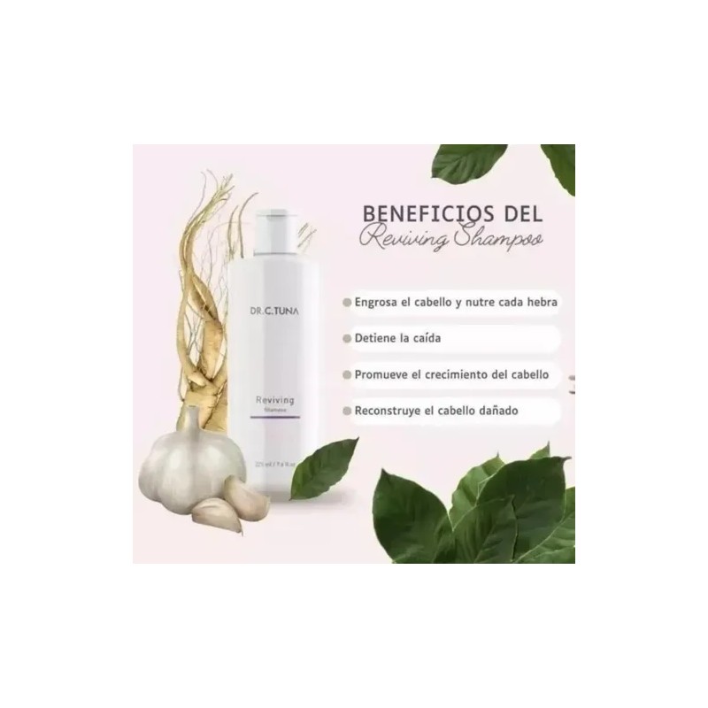 Set Reviving Farmasi Shampoo, Mascarilla Y Aceite De Ajo