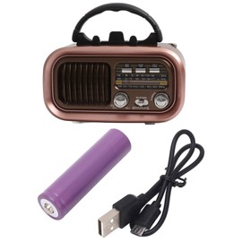 Portable Vintage Radio Speaker 3 Bands Multifunctional Bluetooth AM FM Radio for Indoor and Outdoor RXBT628