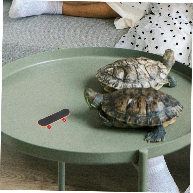 BESPORTBLE Turtle Skateboard Toy for Reptiles Mini Skateboard Antislip for