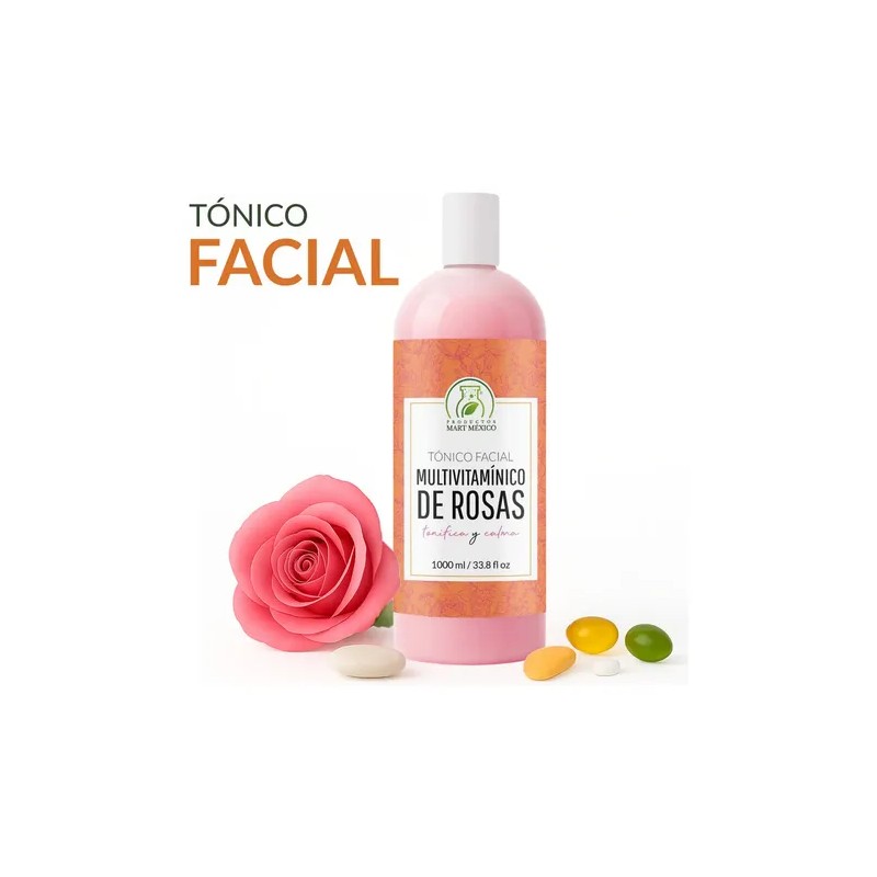 Tónico Multivitamínico de Rosas 1L Productos Mart Mexico Hidratante Rostro