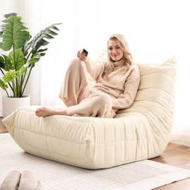 Bean Bag Beanbag Chair for Adults Fireside Floor Togo Sofa with High Density Comfortable Memory Foam for Living Room, Bedroom