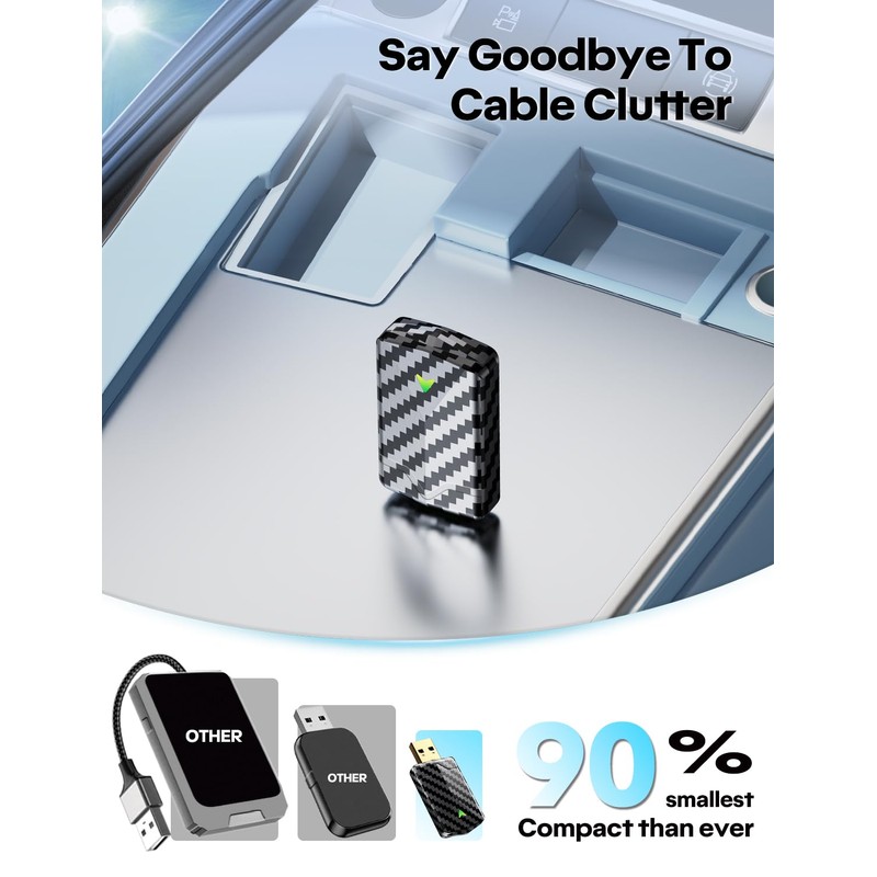 Wireless CarPlay & Android Auto Adapter - 2025 Version Mini