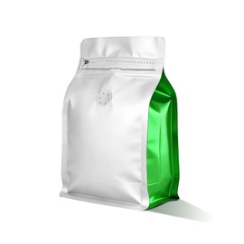 Coffee Bags with Valve(60pcs,8 oz,1/2 lb) Vented Coffee Beans Packaging Bags High Barrier Aluminumed Foil Flat Bottom Heat Sealed Side Zipper Resealable Storage Bag for Home or Business（White+Green）