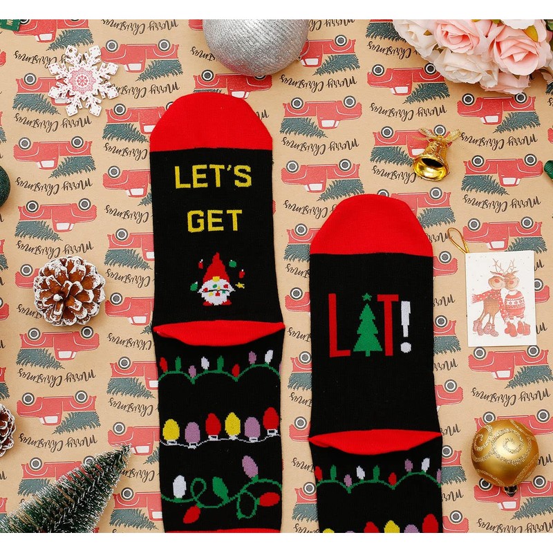 IRISGOD Funny Christmas Socks for Men & Women - Novelty