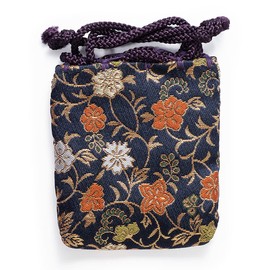 Butsudanya Takita Shoten Gold Brocade Bag (Width 2.8 inches (7 cm) x Height 3.0 inches (7.5 cm) ◆ Portable Aroma Storage Bag and Temple Buddhist Tools [Takita Shoten Issued Certificate Included)