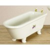 Dollhouse Miniature 1:12 Scale White Bathtub with Decal M0349tb
