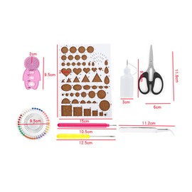 VOANZO 15 PCS Paper Quilling Set with 600 Strips Quilling Paper Different Quilling Tools Quilling Art Paper for Drawing Handcraft Tool