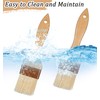 Wooden Handle Pastry Brushes, ValueBargain 2pcs Natural Bristle Basting Brush,