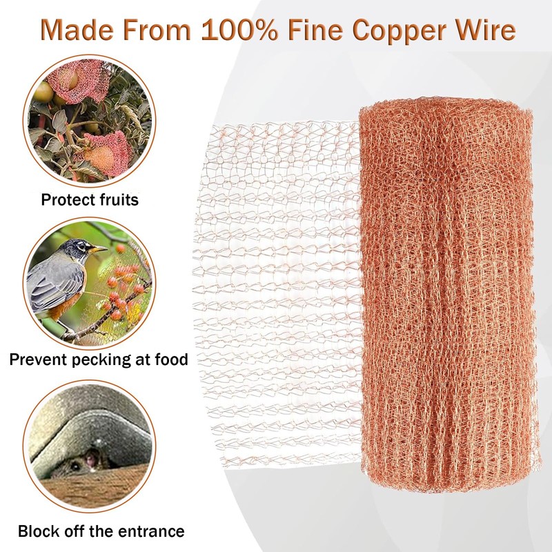 Copper Mesh Rodent Control Kit 100% Pure Copper Wool for