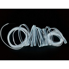 Kmruazre EL Wire 5 m / 16 ft Flexible EL Neon Wire Rope Glowing Strobing Electroluminescent Wire Neon Lights for Garden Decorations Rope Lights (White)
