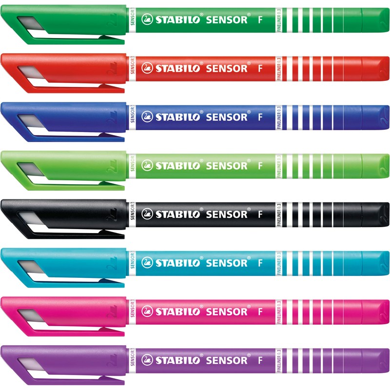 Fineliner with Cushioned F-Tip - STABILO SENSOR fine - Pack