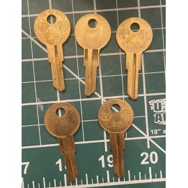 Lsda 5 Chicago Cg22 1041e Keyblanks Brass Uncut Lsda Brand Locksmith