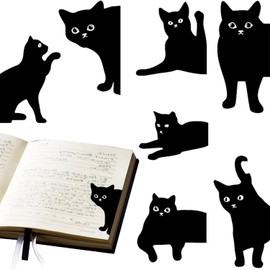 Marcadores magnéticos,marcadores página Libro Gato - Marcapáginas magnéticos para amantes de los libros, marcadores, para Estudiantes, Profesores, Escuela, hogar, Suministros Oficina, Amante (7)