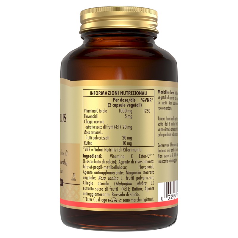 Solgar Ester-C® Plus 500, 100 Capsule Vegetali - Vitamina C