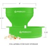 Collapsible Silicone Microwave Hot Air Popcorn Popper Bowl With Lid