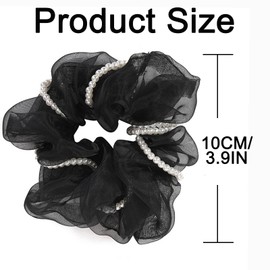 2Pcs Lace Scrunchies,Large Scrunchie,Elastic Hair Ties Ropes Hair Scrunchies,for Ladies Girls,Ponytail Holder Hair Accessories for Ladies Girls,Thick Hair Bulk Scrunchies Accessories