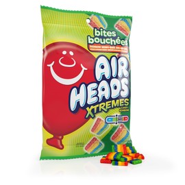 Airheads - Xtremes Rainbow Bites - 200g Peg Bag - Chewy and Tangy Snack for On-The-Go Snacking