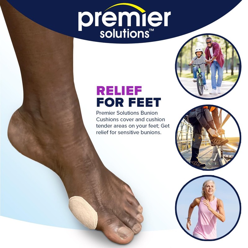 Premier Solutions Bunion Relief Pads: 36 Count, All-Day Comfort &