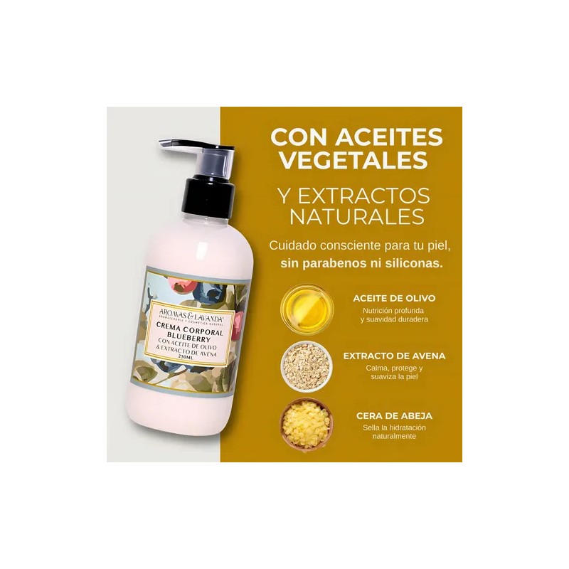 Aromas y Lavanda Blueberry Crema Corporal Hidratante 250ml