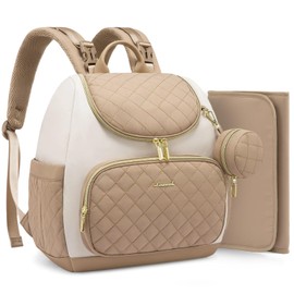 LOVEVOOK Mini Diaper Bag Backpack, Waterproof Diaper Bags for Baby Girl Boy with Changing Pad, Stylish Baby Diaper Bag, Diaper Bag for Mom Dad with Stroller Buckles,14 Inch