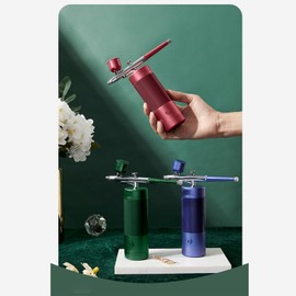 INXI003 Facial Oxygen Machine Airbrush Nano Mist Sprayer Portable Facial Steamer Beauty SPA Skin Care Tool with Solution Bottles