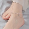 Cute Ball Beaded Bell Adjustable Anklet Bracelets for Women Dainty