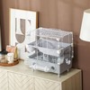 PawHut 2-Tier Hamster Cage, Small Animal Cage with Running Wheel,