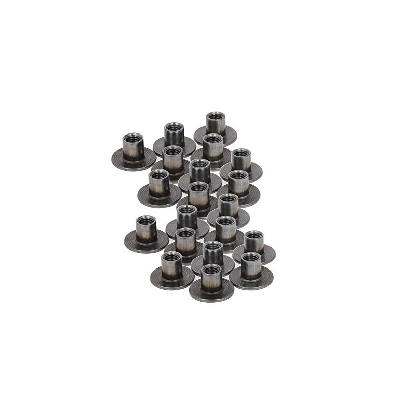 MroMax M6 10mm 30pcs Flat Head Cap nut Brad Hole