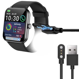 Blueshaweu Charging Cable Compatible with Blackview 1.85 Inch Smartwatch R50, Cable Charger Charging Station Compatible with Blackview R50 1.85 Inch Smartwatch (Black)