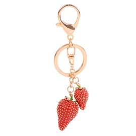 Grtdrm Lovely Fruits Shape Crystal Rhinestone Sparkling Keychain Bag Pendant Handbag Charm for Women Girls
