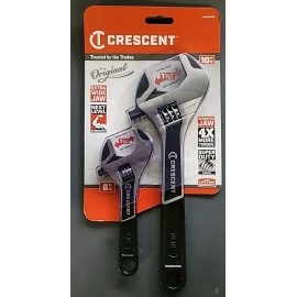 Crescent Genuine Crescent ATWJ2610VS 2 piece Wide Jaw Adjustable Wrench Set 6in. & 10in