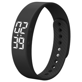 findtime Non Bluetooth Fitness Tracker Smart Bracelet Pedometer Watch Step Counter Calories Activity Tracker Alarm Clock Waterproof Digital Fitness Watch for Adult Kids Seniors
