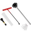 QWORK® 4-Piece Tyre Valve Recovery Tool Set with Rubber Valves