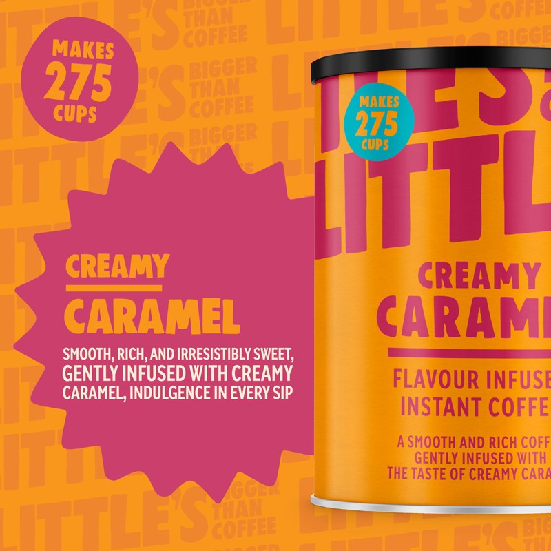 Little's Creamy Caramel Flavoured Instant Coffee, 500g Tin - Rich