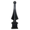 3/4" Black Plastic Four-Sided Spire Wing Tip Finial Fence Topper