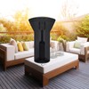 Hualedi Patio Tabletop Heater Covers with Zipper and Storage Bag,Waterproof,Dustproof,Wind-Resistant,Sunlight-Resistant,Snow-Resistant,Black,38''