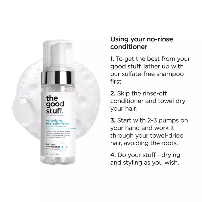 The Good Stuff Volumizing Hydration Foam Conditioner, 4.90 Ounce