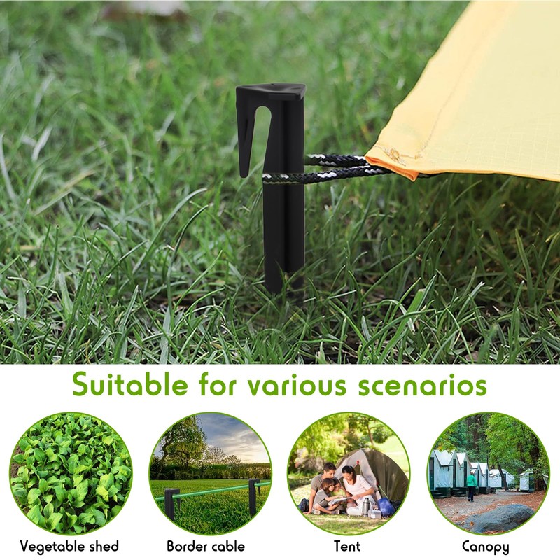 100Pcs Universal Ground Anchor Peg, Durable Boundary Wire Pegs Plastic