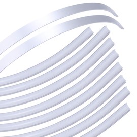 Muzata 10PACK 3.3FT/1M Flexible LED Channel with Milky White Cover Lens,Bendable Aluminum Profile Housing for Strip Tape Light, Anodized Flush Corner Mount U106 1M WW,LB1