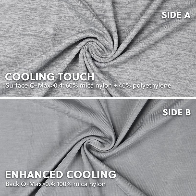 HOMFINE Cooling Pillowcases King Size - Double Side Q-Max 0.439