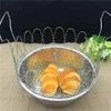 Foldable Wire Mesh Basket for Steaming, Rinsing, Straining, and Frying,