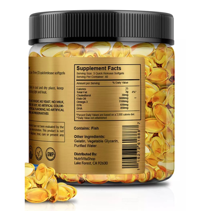Nature Made Omega 3 Fish Oil Capsules 3x Strength 3000mg