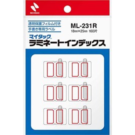 Nichiban ML-231R Laminating Index, Small, Pack of 4
