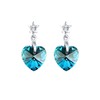 Elli Women's Earrings Heart Star Astro with Crystals, Facet cut,