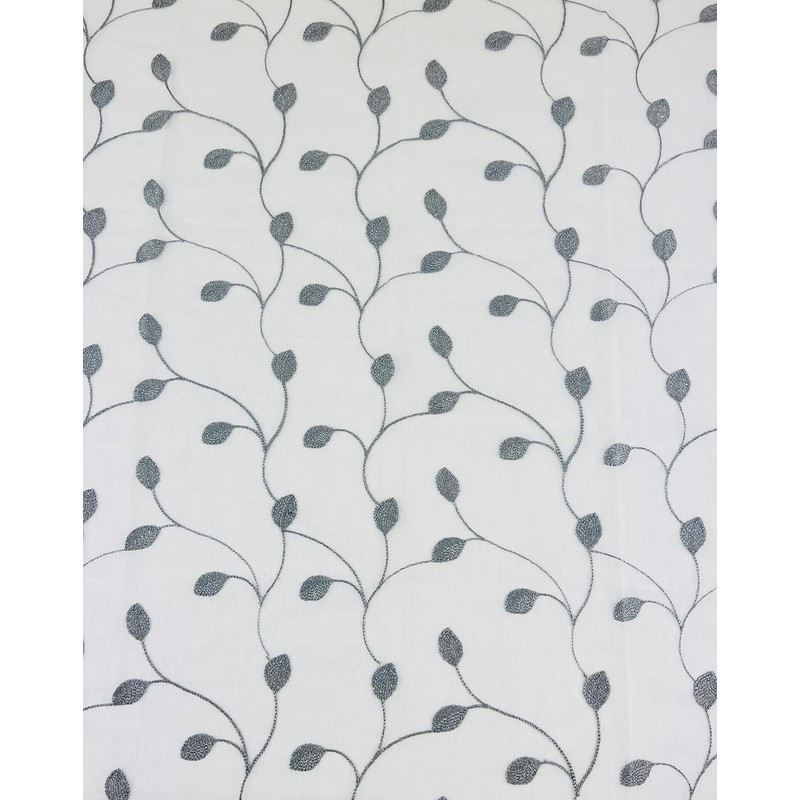 Serafina Home Decorative Sheer Fabric Shower Curtain for Bathroom: White